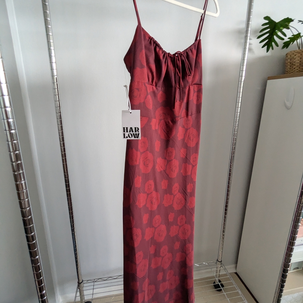 *NWT* Harlow 'Valerie' Burgundy Long Floral Slip Dress